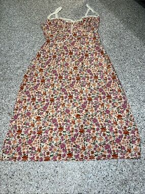 Commense Floral Sundress in Cream, Pink, Rust